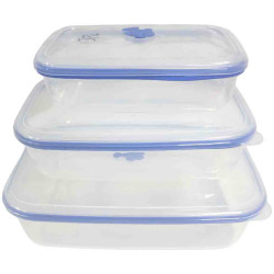 CANNISTER SET 3 PCS LARGE OBLONG 1.1L+2.2+3.8 L