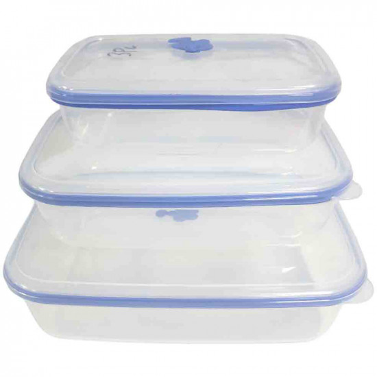 CANNISTER SET 3 PCS LARGE OBLONG 1.1L+2.2+3.8 L