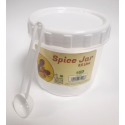SPICE JAR WITH SPOON PLASTIC 0.5 LT