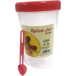 SPICE JAR WITH SPOON PLASTIC 1.0 LT