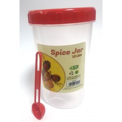 SPICE JAR WITH SPOON PLASTIC 1.0 LT