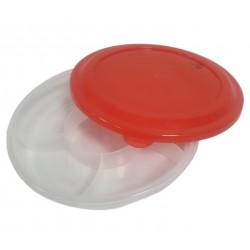 COMPARTMENT DISH PLASTIC 24 CM WITH LID
