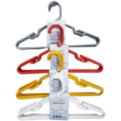 COAT HANGERS PLASTIC LARGE SIZE ASSORTED COLOURS