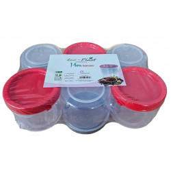 CONTAINER SET OF 6 PCS SHRINK 300 ML ECO PLAST
