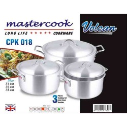 VOLCAN CASSEROLE SET HEAVY TYPE SIZE 34-36-38 CM