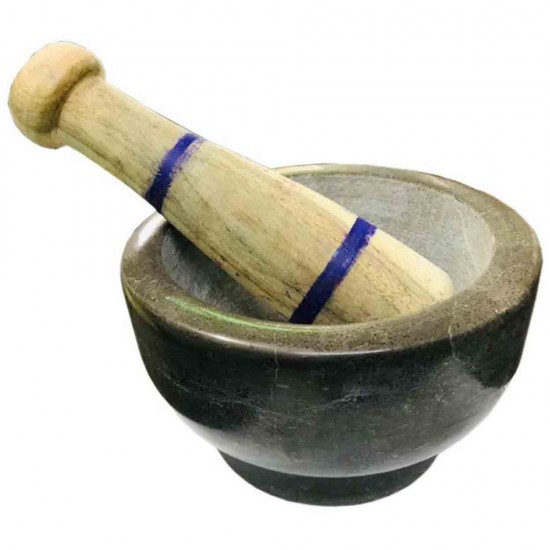 STONE PESTLE 8 INCH SET