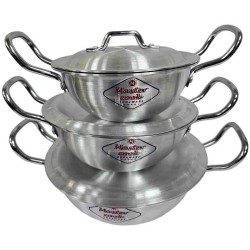 KARAI SET 3 PCS ALUMINIUM SIZE 18CM-20 CM-22 CM
