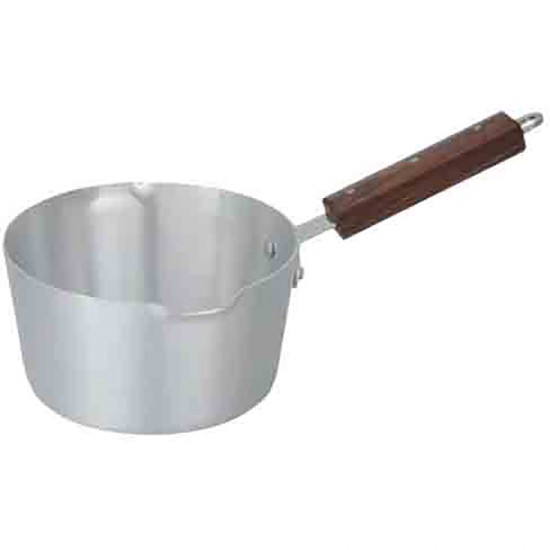 MILKPAN ALUMINIUM WITH INDUCTION BOTTON TEAK HANDLE SIZE 18 CM  