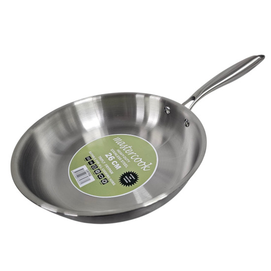 FRYPAN TRIPLY 26 CM WITH STEEL HANDLE