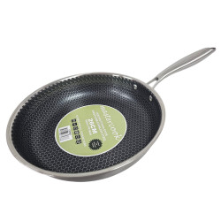 FRYPAN WITH NON STICK HONYCOMB DESIGN 26 CM WITH STEEL HANDLE