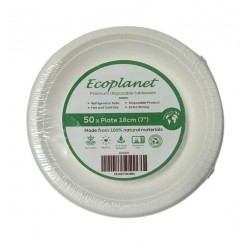 DISPOSABLE SIDE PLATE 7 INCH PACKED 50 PCS 