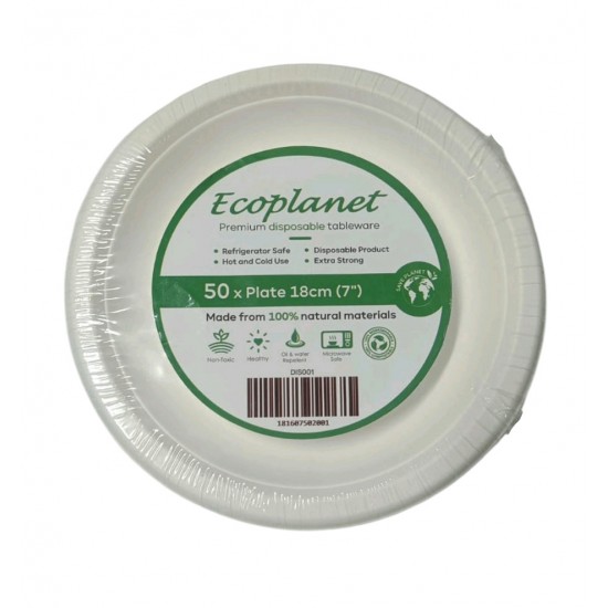 DISPOSABLE SIDE PLATE 7 INCH PACKED 50 PCS 