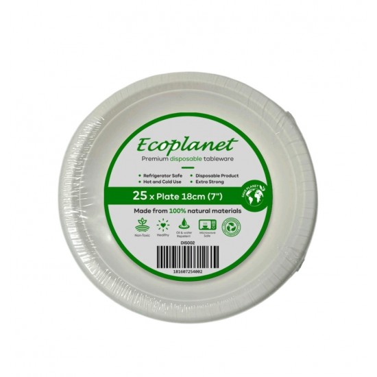 DISPOSABLE SIDE PLATE 7 INCH PACKED 25 PCS 