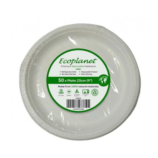 DISPOSABLE  PLATE 9 INCH PACKED 50 PCS