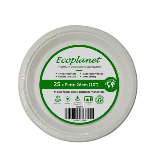 DISPOSABLE  PLATE 10 INCH PACKED 25 PCS