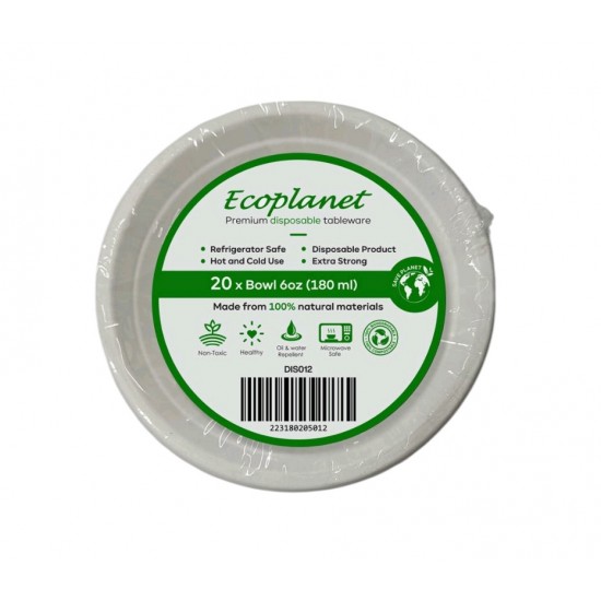 DISPOSABLE BOWL 6 OUNCE PAK OF 20