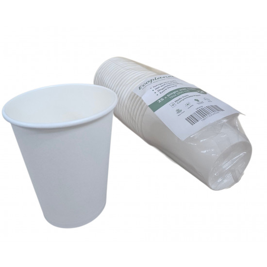DISPOSABLE SINGLE WALL CUPS PAK OF 25 SIZE 12 OZ