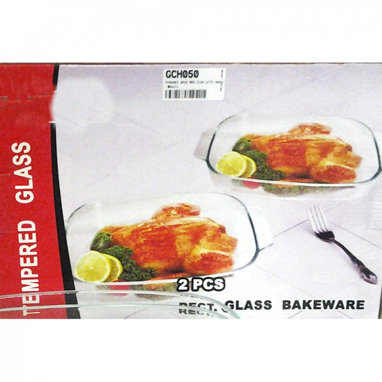 2PCS REC DISH WITH HANDLE 2.5LT 1.5LT