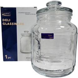 BISCUIT GLASS JAR BOXED AIRTIGHT SIZE 2.2 LT