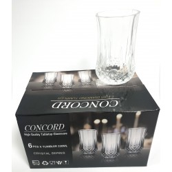 6PC CONCORD GLASS LARGE 
