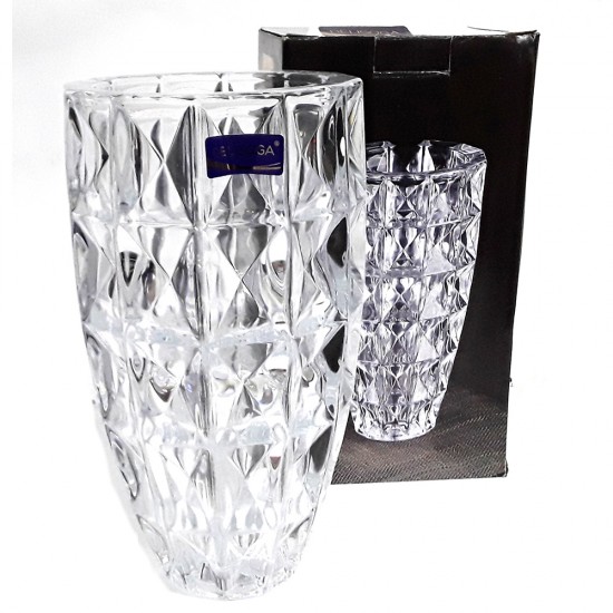  HEAVY LARGE GLASS VASE 24 X 13 CM