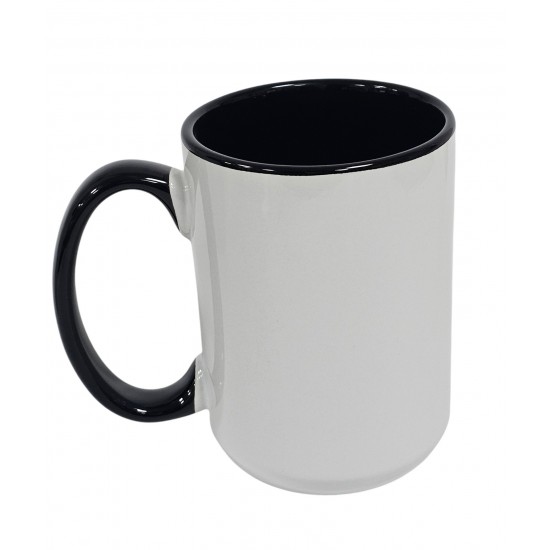 MUG PORCELAIN 15 OZ WHITE WITH BLACK INSIDE MUG PORCELAIN 15 OZ WHITE WITH BLACK INSIDE