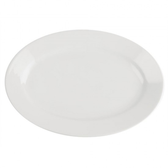 OVAL PLATTER 12 INCH WHITE 2 PCS SET