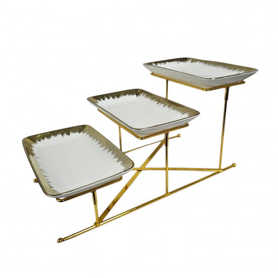 CAKE STAND PORCELAIN 3 TIER 