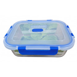 AIRTIGHT VENTED RECTANGULAR STORAGE CANNISTER SIZE 630 ML