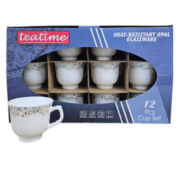 OPAL 12 PCS LOOSE CUPS ONLY TEATIME BRAND FLORAL ROSE