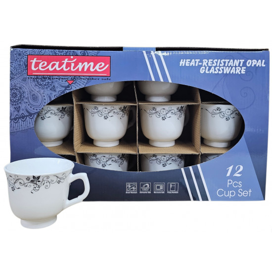 OPAL 12 PCS LOOSE CUPS ONLY TEATIME BRAND BLACK DECOR