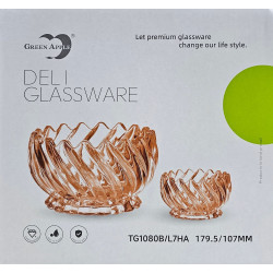LUSTRE 7 PCS GOLD FRUIT SET DELI GLASSWARE