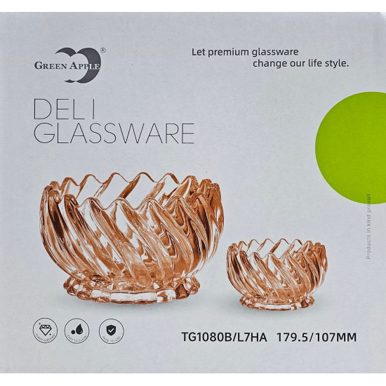 LUSTRE 7 PCS GOLD FRUIT SET DELI GLASSWARE