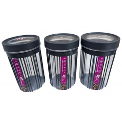 LEON 1 LITRE PLASTIC SCREW TOP JARS IN PACK OF THREE PCS