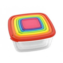 VIGO 7 PCS CANNISTER SET SQUARE SIZE 0.14 -3.2 LITRE