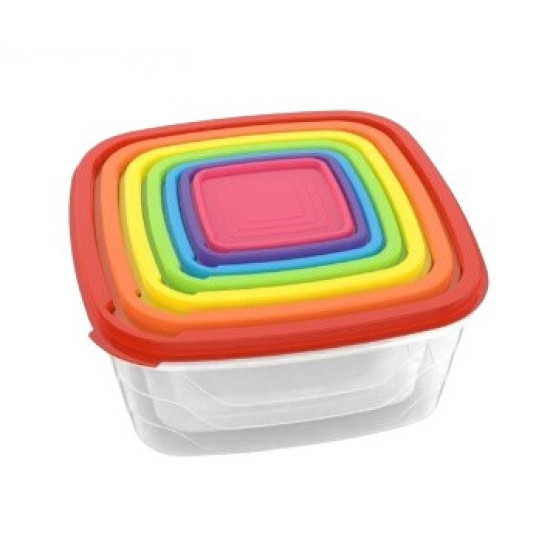 VIGO 7 PCS CANNISTER SET SQUARE SIZE 0.14 -3.2 LITRE