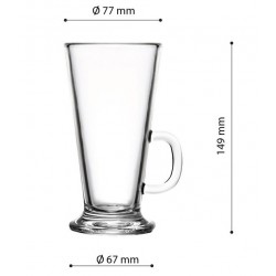 LATTE FOOTED GLASS MUG 295 ML