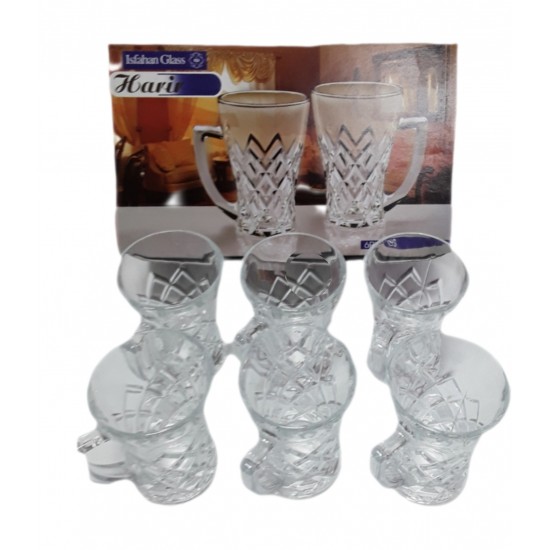HARRIR GLASS MUGS 6 PCS SET IN GIFT BOX 280 CC HARRIR GLASS MUGS 6 PCS SET IN GIFT BOX 280 CC