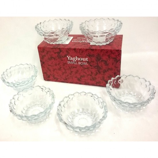 YAGHOUT 6 PC GLASS BOWL SET