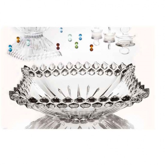 DIPLOMAT SHALLOW SQUARE GLASS BOWL 30 CM X26 CM DIPLOMAT SHALLOW SQUARE GLASS BOWL 30 CM X26 CM