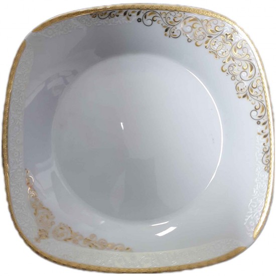 DONYA SQUARE GOLD PRINT SIDE PLATE PORCELANE