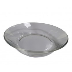 SMALL CLEAR GLASS PLATE FOR TEA DEEP 14 CM