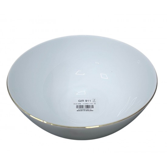 LARGE SALAD  BOWL  ELEGANCE RANGE WITH GOLD LINE 21.5 CM