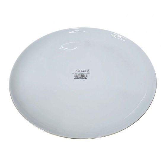 LARGE ROUND PLATTER ELEGANCE RANGE WITH GOLD LINE 31.5 CM