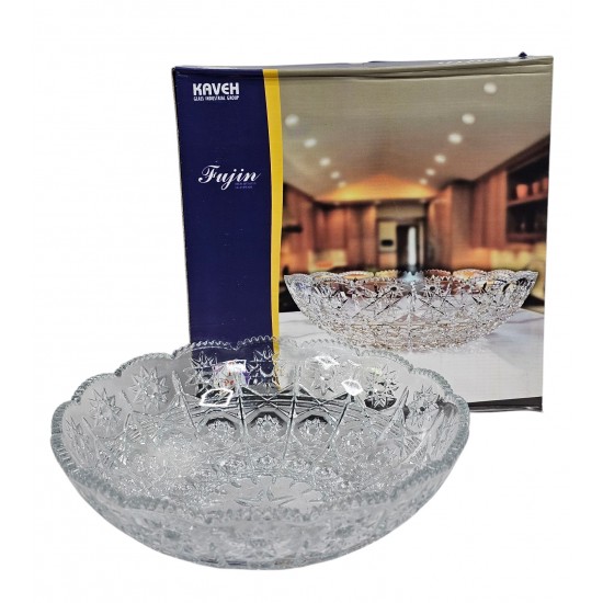 FUJIN SHALLOW GLASS BOWL SIZE 29 CM X 9 CM 