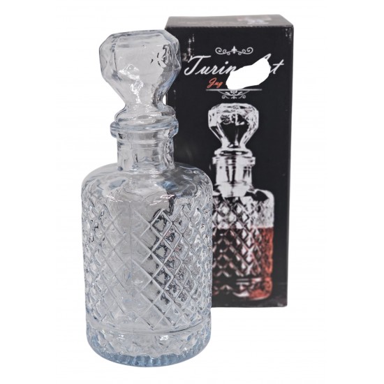 DECANTER TURIN ROUND  GLASS BOTTLE 1240 CC
