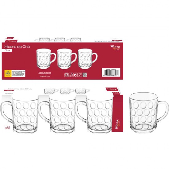 FIESTA245 ML DIMPLE DESIGN MUG 3 PCS SET