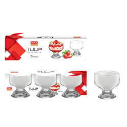 TULIP ICE CREAM BOWL SET 3PC