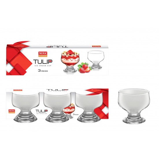 TULIP ICE CREAM BOWL SET 3PC