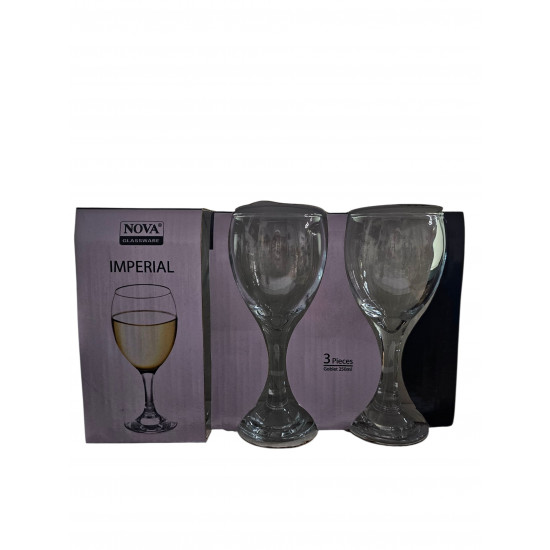 IMPERIAL 3PC WINE GLASS 250 ML